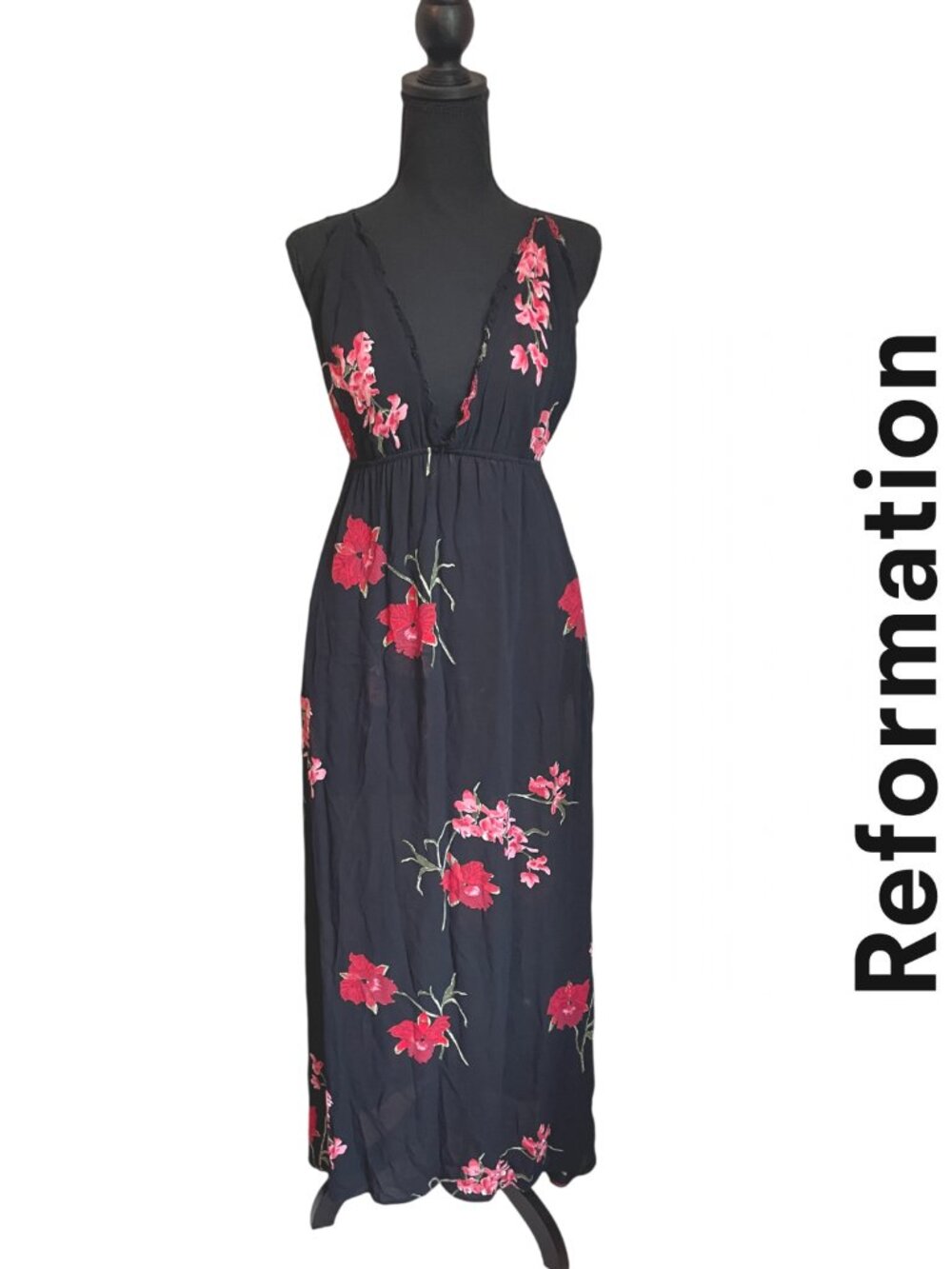 Reformation | Floral Maxi Dress Romantic Cottagecore Wedding Guest, Size S